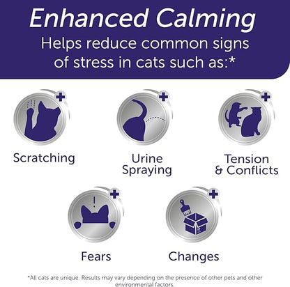 FELIWAY Optimum 6 x 30 Day Cat Calming Refills for Pheromone Diffuser, 6 x 48ml Value Pack - Helps Reduce Common Signs of Stress in Cats &amp; Kittens, Enhanced Calming