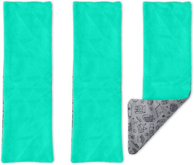 Paw Inspired® Fleece Liners for Ferret Nation, Critter Nation * Cage Ramp for Ferrets, Rats, Chinchillas, Hedgehogs &amp; Other Small Animals (Green, Ramp Cover - 3 Pack)