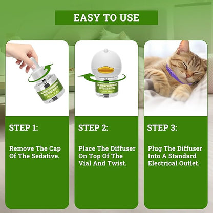 2 Diffusers&amp; 6 Refills +2pcs Calming Collar Cat Calming Diffuser, Plug in Diffuser Cat Pheromone Calming Diffuser Starter Kit Helps Ruduce Anxious, Anti-Stress &amp; Comforts Cats