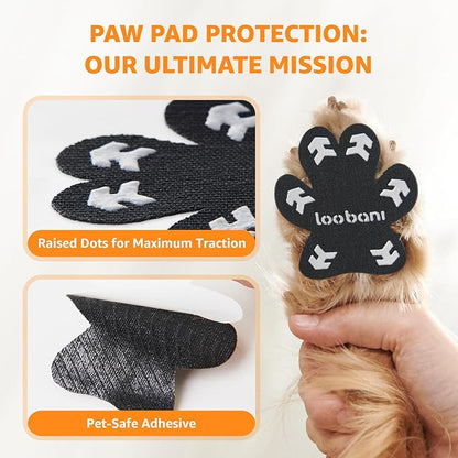 Loobani Paw Pads for Dogs Traction: Anti Slip Dog Paw Grippers for Senior Dogs Walking on Hardwood Slippery Floors - Dog Paw Protector Stickers for Prevent Licking &amp; Wound Care, Easy Using