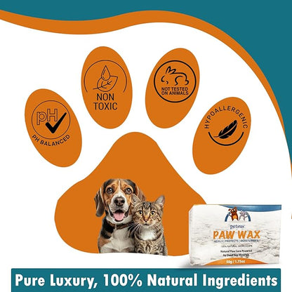 Natural Dog Paw &amp; Nose Balm – Moisturizing Paw Wax with Dead Sea Minerals | Lick-Safe, Organic Balm for Dry, Cracked Paws &amp; Dry Noses | Heat, Ice &amp; Terrain Protection – 1.75 oz