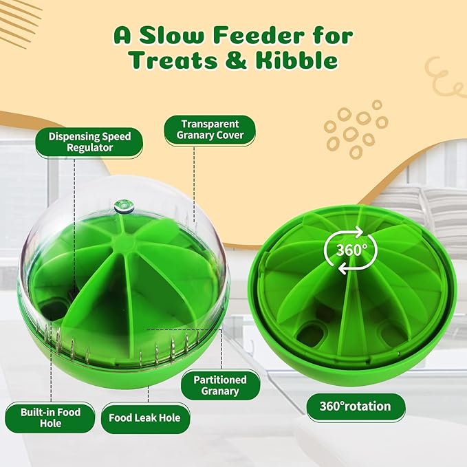 Treat Dispensing Dog Toys - Interactive Puzzle &amp; Slow Feeder Ball for Small, Medium &amp; Large Dogs