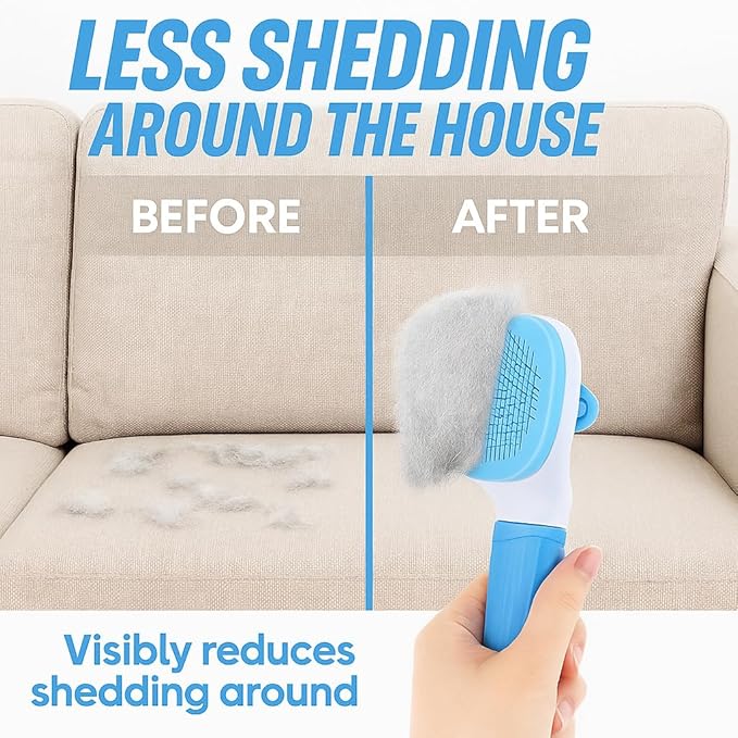 Namylya Cat Brush for Shedding &amp; Grooming – Slicker Brush for Dogs and Cats with Long Hair – Removes Tangles, Mats &amp; Loose Fur