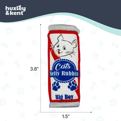 Huxley &amp; Kent Plush Cat Toy - Interactive Catnip Toy for Cats &amp; Kittens - Soft Kitty Toy with Crinkle &amp; Catnip - Fun Indoor Play Toy - Belly Rubbin