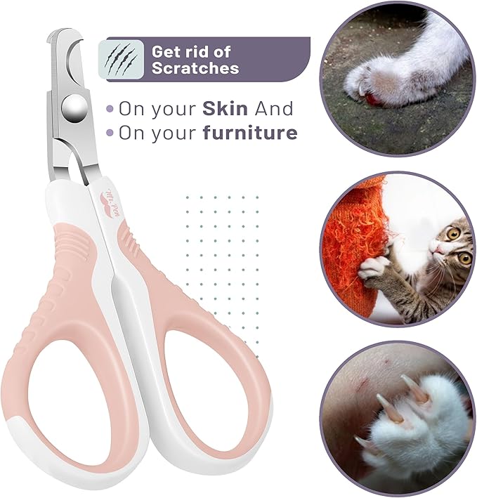 Mr. Pen Cat Nail Trimmer - Pink Cat Claw Clipper for Kittens &amp; Small Dogs