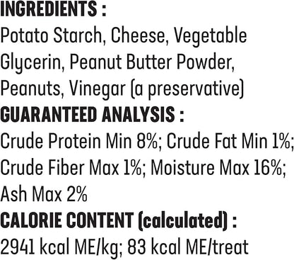 Himalayan Dog Chew Churro Yak Cheese Dog Chews, 100% Natural, Long Lasting, Gluten Free, Healthy &amp; Safe Dog Treats, Lactose &amp; Grain Free, Protein Rich, Real Peanut Butter Flavor, 4 Churros Per Pouch