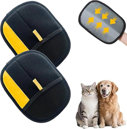 2 Pcs Pet Hair Removal Glove, 2025 New Pet Hair Remover Electrostatic Gloves, Upgrade Electrostatic Gloves Pet Hair, Reusable Cat Dog Grooming Gloves Pet Hair for Cats &amp; Dogs