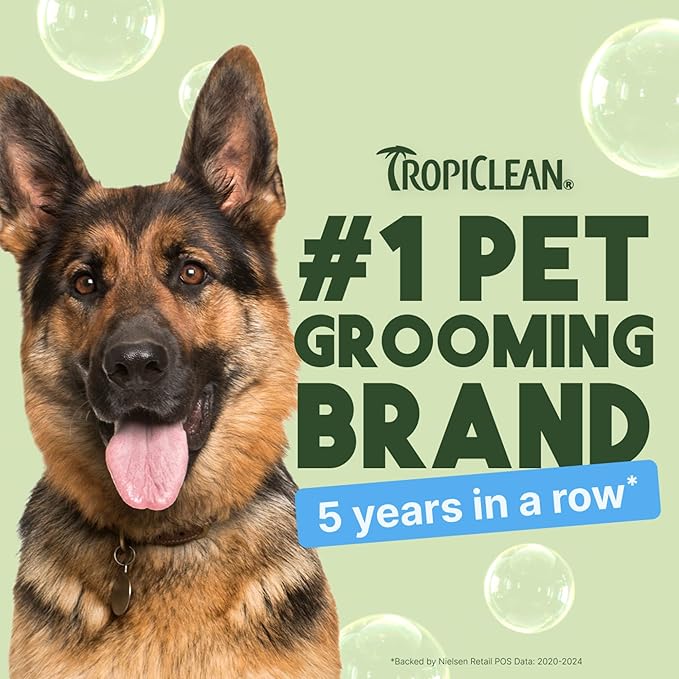 TropiClean Hypoallergenic Waterless Dog Shampoo | Dry Shampoo for Allergies &amp; Sensitive Skin | Safe for Cats | Puppies &amp; Kittens | No Rinse | 7.4oz