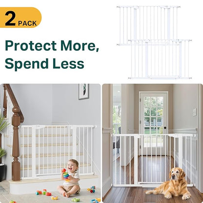 Cumbor 2 Pack 29.7"-48" Baby Gate for Stairs, Mom&