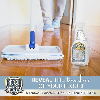 ProCare Citrus Floor Cleaner (Made in USA) | Tile, Stone, Laminate, Vinyl &amp; Natural Wood Floor Cleaner for Mopping, Floor Cleaning Solution with Citrus Aroma - 32oz / 0.95L Spray Bottle