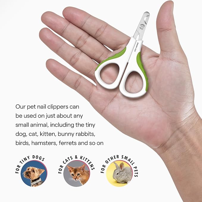 Cat Nail Clipper &amp; Trimmer for Indoor Cats Kitten Puppy Rabbit Small Dog Bird - Professional Pet Grooming Tool for Safe Claw Care - Easy for Home Use for Beginners - Ebook Guide