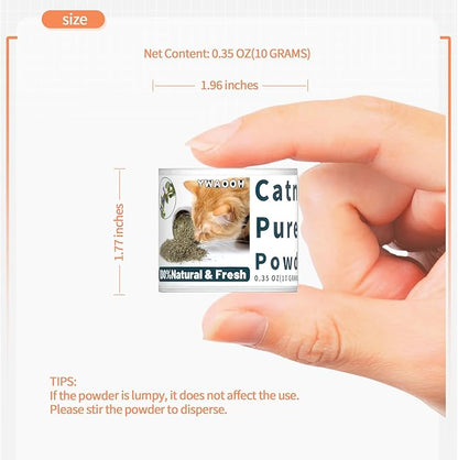 Premium Catnip for Cats &amp; Kittens – Cold-Processed, High Potency Nepetalactone, 100% Pure Leaf-Only Catnip for Toys, Scratchers, Refills, Stimulates Play &amp; Protects Furniture - 10g