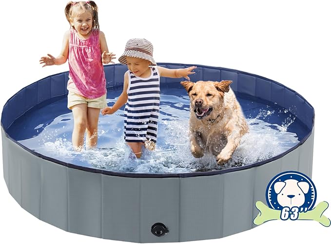 Foldable Dog Bath Swimming Pool 63&
