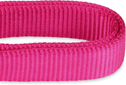 Hyhug Martingale Dog Collar Without Buckle: Anti Escape, No Slip Heavy - Duty Nylon, Colorfast &amp; Adjustable for Medium Breeds(Medium,Rose Red Pink)