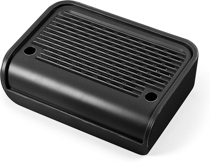 Cat Litter Box Step, Cat Litter Box Ramp Mat with Filter Function for Self-Cleaning Cat Litter Box, Easy to Clean, Cat Pedal Step Stool Ideal for Kitten &amp; Elderly Cats (Black)
