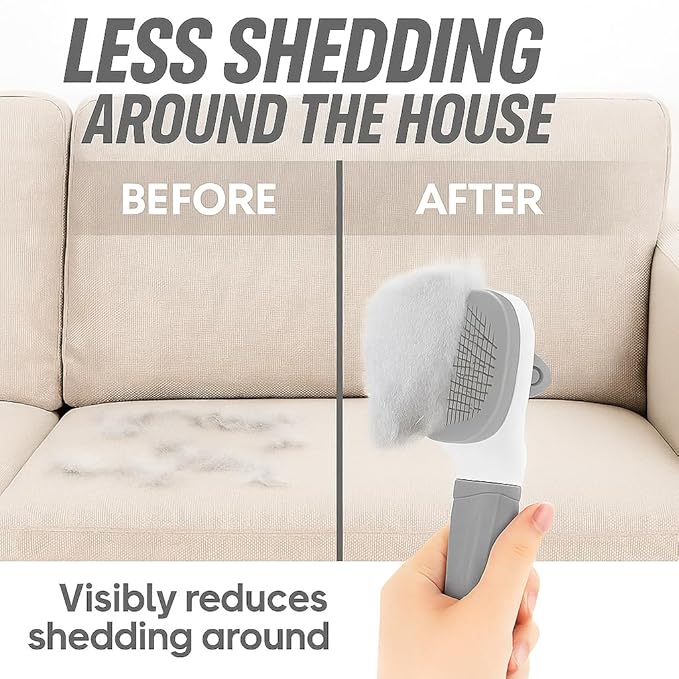 Namylya Cat Brush for Shedding &amp; Grooming – Slicker Brush for Dogs and Cats with Long Hair – Removes Tangles, Mats &amp; Loose Fur