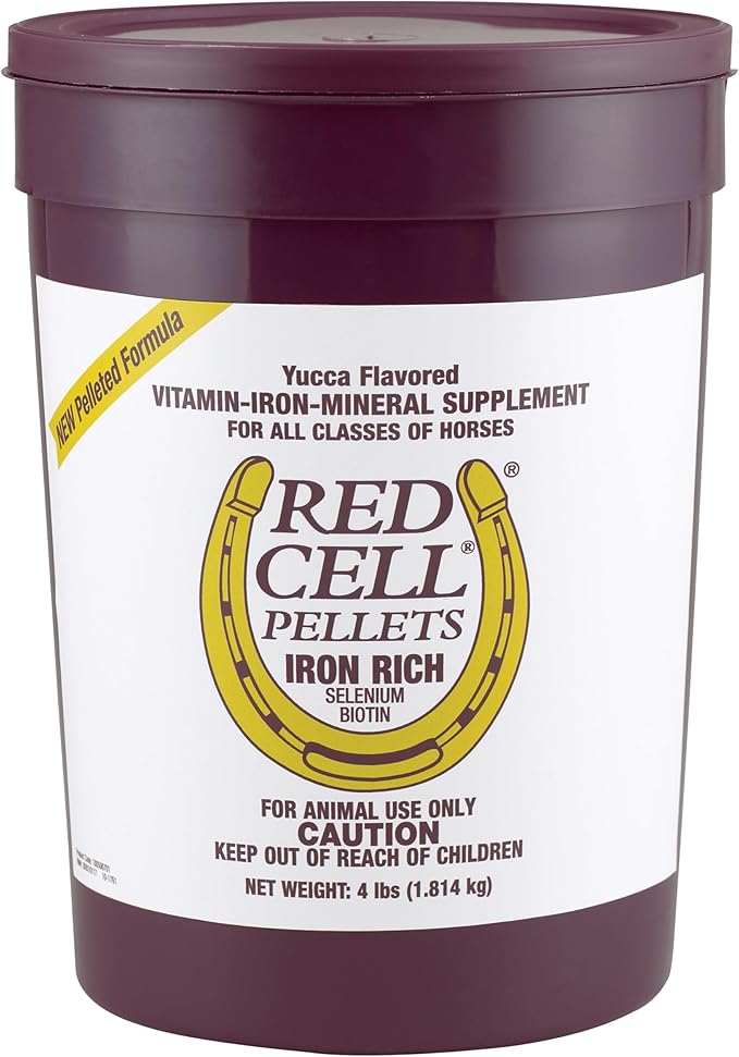 Farnam Horse Health Red Cell Pellets, Vitamin-Iron-Mineral Supplement for Horses, Helps Fill Important Nutritional Gaps in Horse&