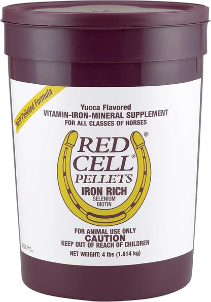 Farnam Horse Health Red Cell Pellets, Vitamin-Iron-Mineral Supplement for Horses, Helps Fill Important Nutritional Gaps in Horse&