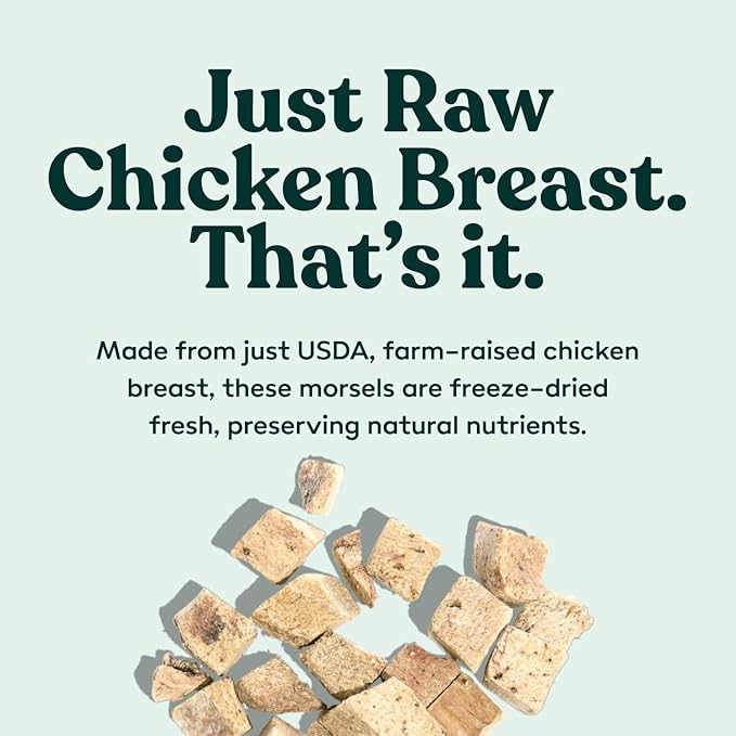 Little Hunter Freeze Dried Dog Treats - Chicken Breast - Raw Single Ingredient Chicken Breast Dog Treats for Snacks, Training, Dog Food Toppers - All Natural, Healthy Dog &amp; Puppy Treats, 2 oz