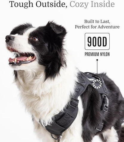 2025 New Edition, Fei &amp; Eve MagEase Dog Harness - 3-Second Magnetic Buckles | 3-Point No-Pull Control | Heavy-Duty 900D Nylon | Dual Safety Handles | Breathable Mesh | Adjustable Fit | Small, Black