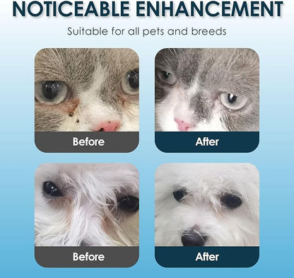 Mooncat Pet Eye Wipes for Dogs &amp; Cats - Gentle Finger Cot Design for Easy Cleaning Tear Stains &amp; Goop Cleaning - 40counts