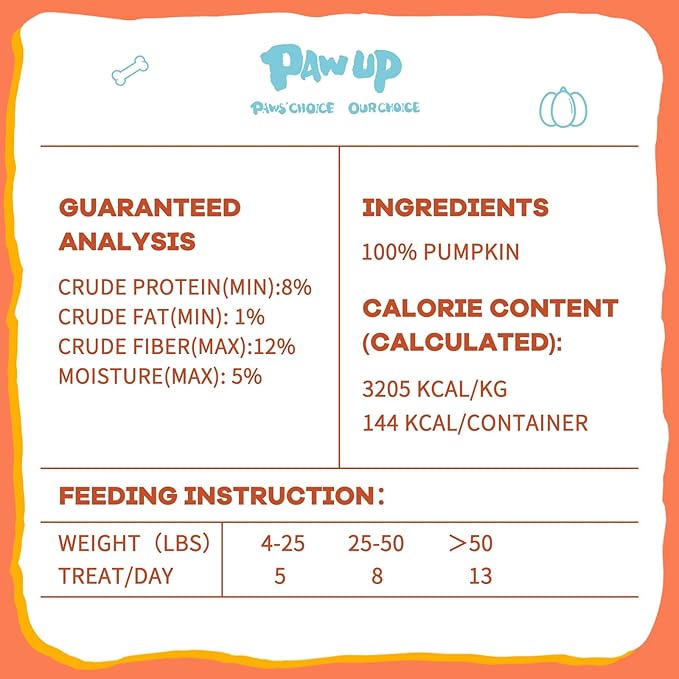 Freeze-Dried Pumpkin Treats for Dogs &amp; Cats – High Fiber, Single Ingredient Natural Snacks for Digestion &amp; Gut Health, Healthy Food Toppers, 1.58 oz