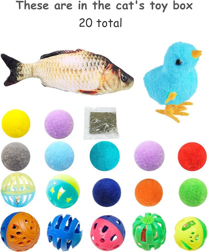 19-Piece Cat Toy Variety Pack for Kittens and Indoor Cats (1.5&