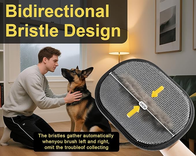 2Pcs Electrostatic Gloves Pet Hair Removal, Reusable Cat &amp; Dog Hair Remover for Couch, Furniture, Carpet, Curtain, Upgraded Animal Fur Removal Tool, Cat Grooming Gloves