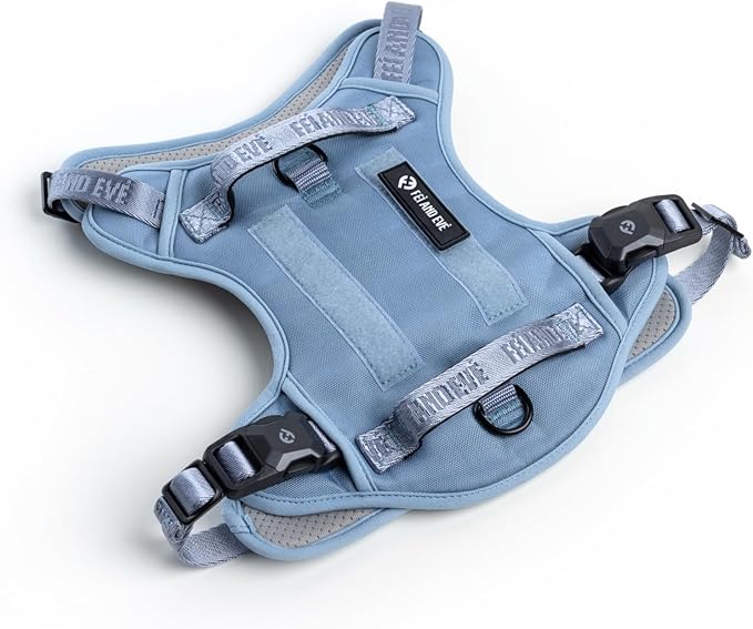 2025 New Edition, Fei &amp; Eve MagEase Dog Harness - 3-Second Magnetic Buckles | 3-Point No-Pull Control | Heavy-Duty 900D Nylon | Dual Safety Handles | Breathable Mesh | Adjustable Fit | Large, Blue