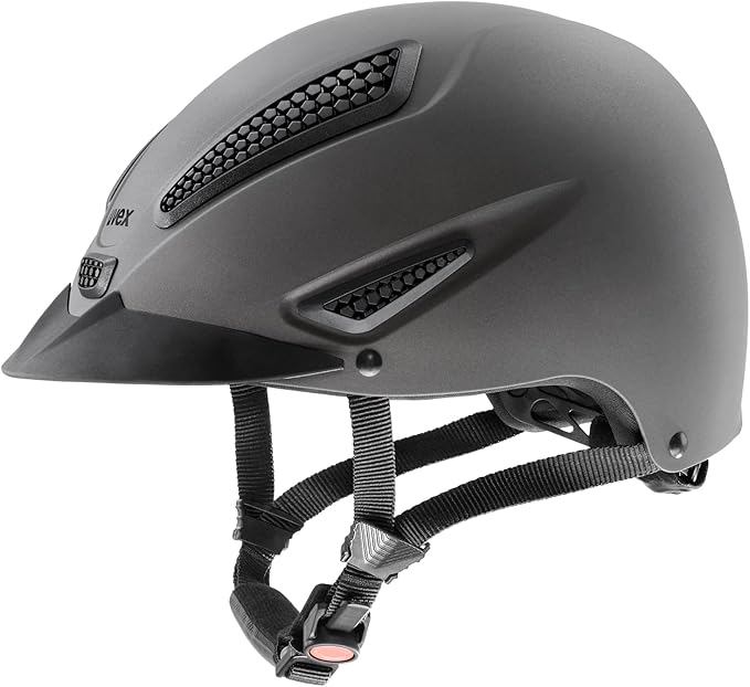 uvex perfexxion II Horse Riding Helmet for Women &amp; Men, Anthracite - Adjustable &amp; Excellent Ventilated Helmet