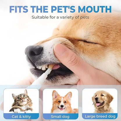 Pet Toothbrush Pen, 2025 Upgrade Pet Oral Repair Gel Dog Teeth Cleaning Pen, Pet Tooth Whitening &amp; Cleaning Teeth Brightening Pens for Dog Cats Dental Care Fresh Breath (2)