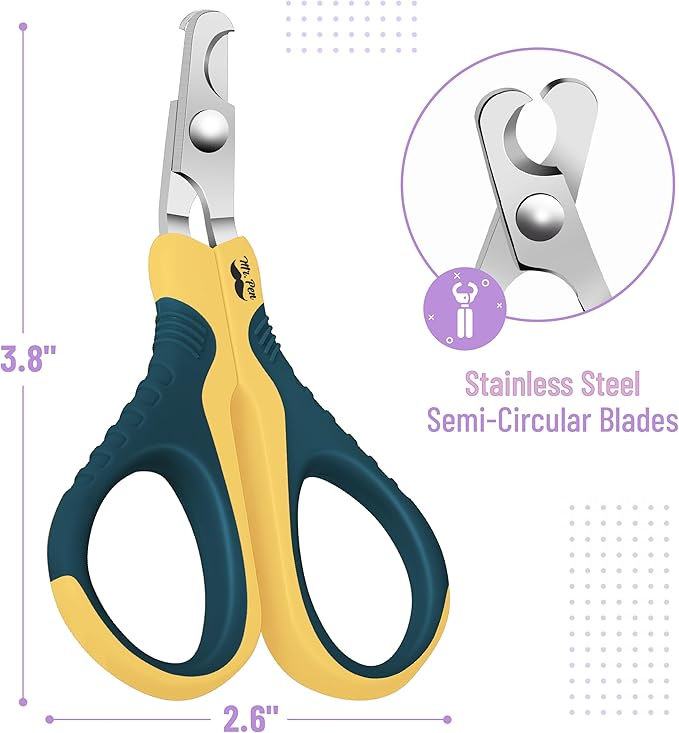 Mr. Pen Cat Nail Trimmer - Yellow &amp; Gray Cat Claw Clippers for Pets &amp; Kittens