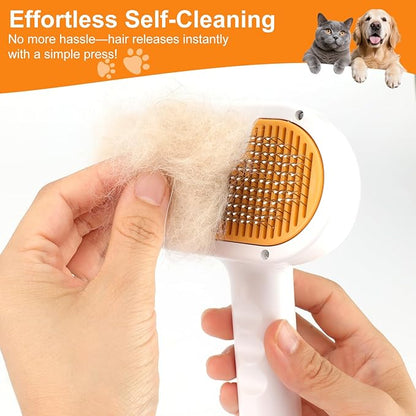 3-in-1 Pet Steam Brush Set for Dogs &amp; Cats, Grooming Comb with Spray, Defur Tool, Water-Assisted Hair Removal, Spritz Brush, Multi-Purpose Kit, Undercoat Rake, Deshedding Brushes, Dematting Brush.