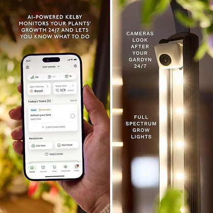 Gardyn Studio Hydroponics Growing System Kit &amp; Vertical Indoor Garden Planter | Smart Herb Garden | Includes 16 Non-GMO Indoor Plants, Herbs, Vegetables &amp; LED Grow Light for Your Home Gardening System