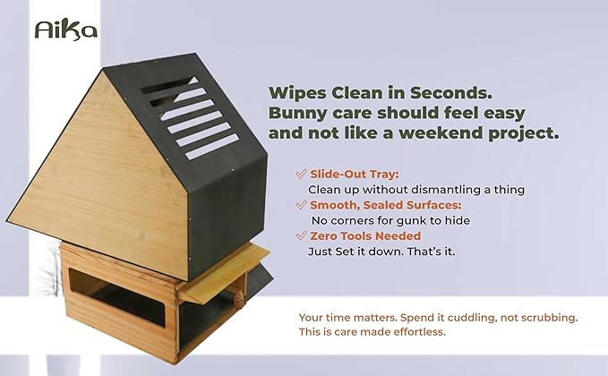 Wooden Rabbit Hideout Castle – Indoor Bunny House &amp; Hut for Rabbits, Guinea Pigs, Chinchillas &amp; Small Pets – Medium Size Habitat – Durable Wooden Rabbit House for Indoor &amp; Outdoor Use