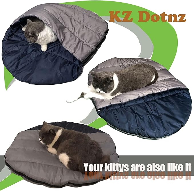 Camping Dog Sleeping Bag, Waterproof Warm Pet Bed Cave, Packable Washable Dog Bed Mat with Compression Bag