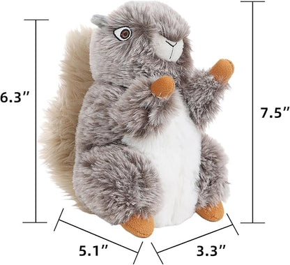 DODODOLA Dog Toys Plush Squirrel Stuffed Animals Chew Toy Soft Squeaky Gift for Small Medium Big Large Dogs Pet