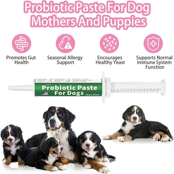 4 in 1 Whelping Kit for Dogs - Whelping Calcium Paste, Probiotic Paste, Fading Puppy Support &amp; Puppy Milk Replacer - Essential Dog Whelping Supplies for Safe Delivery, Strong Puppies &amp; Nursing Support