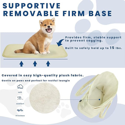 Lightweight Dog Purse Carrier for Small Dogs Under 15 lbs, Puffy Quilted Pet Carrier Tote for Puppies with Safety Leash Clip, Women&