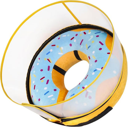 Inflatable Dog Cone Collar with Detachable Enhanced Anti-Licking Shield, Soft Neck Donut Collar for Dogs After Surgery, Adjustable Dog Cone Alternative for Large Medium Small Dogs &amp; Cats