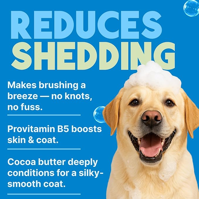 TropiClean Deshedding Dog Conditioner, Professional Conditioner, Reduces Shedding &amp; Softens Coat, Puppy Safe, Lime &amp; Cocoa Butter Scent, 1 Gallon