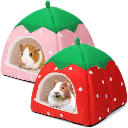 Guinea Pig Hideout 2 Pack Guinea Pig Bed House Cage Accessories Cozy Hide-Out for Hedgehog Ferret Chinchilla&amp;Other Small Animals