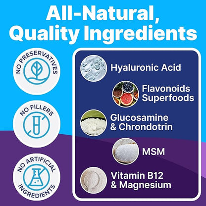 Freedom Joint Drops for Dogs with Hyaluronic Acid, MSM, Glucosamine, &amp; Chondroitin, All Natural Liquid Joint Supplement for Dogs for Pain Relief, Mobility and Hip Support, 30 ml Dropper