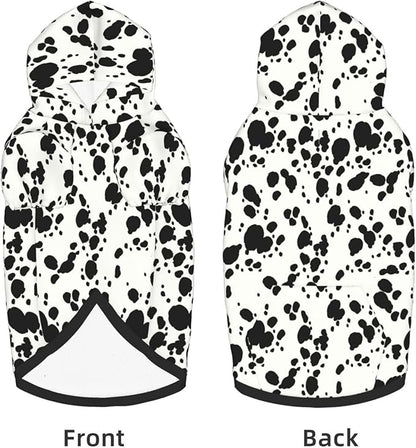 Halloween Dalmatian Dog Costume, Cute Animal Dalmatians Print Winter Clothes Sweaters for Halloween Cosplay Autumn Pets&