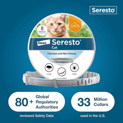 Seresto Cat Vet-Recommended Flea &amp; Tick Treatment &amp; Prevention Collar for Cats | 8 Months Protection