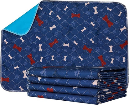 Washable Pee Pads for Dogs + Pet Grooming Gloves - Waterproof &amp; Non-Slip Fast Absorbing Puppy Potty Training Pads,Reusable Whelping Pads, Pee Pad for Guinea Pig Cage,Dog Playpen Mat