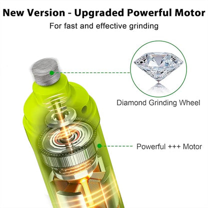 Casfuy Dog Nail Grinder with 2 LED Light - New Version 2-Speed Powerful Electric Pet Nail Trimmer Professional Quiet Painless Paws Grooming &amp; Smoothing for Small Medium Large Dogs(Green)
