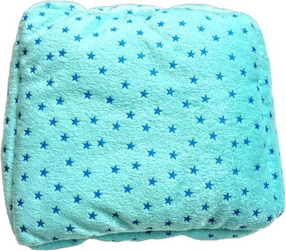 WOWOWMEOW Guinea Pig Cave Bed Small Animals Warm Cage Hanging Bed for Rat, Chinchilla, Hedgehog, Rabbit (L, Star-Blue)