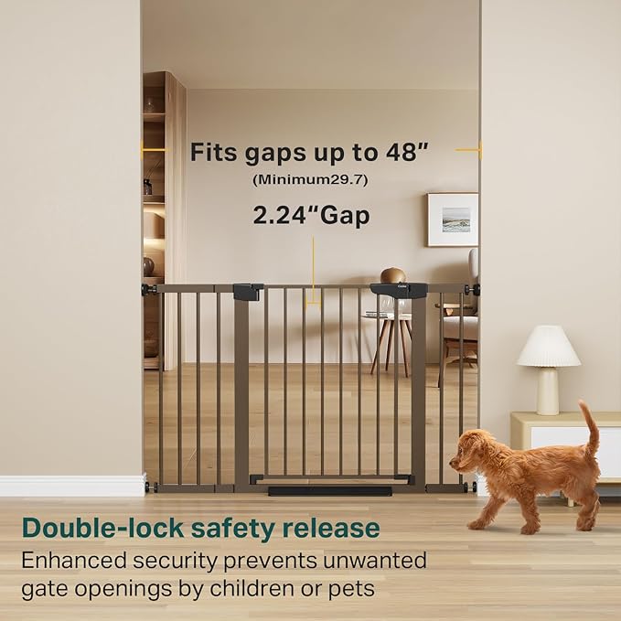 Cumbor 29.7-48" Baby Gate for Stairs, Mom&