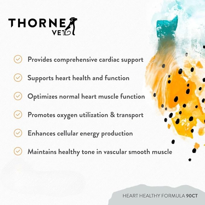 ThorneVET Heart Healthy Formula – Cardiovascular Support for Dogs &amp; Cats, 90 Soft Chews
